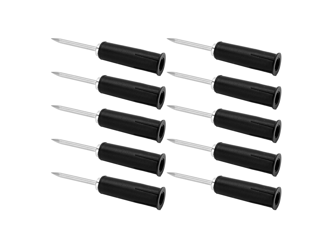 Yuru 10pcs sonda de perfuração de fio banana jack PVC 2mm 4mm pinos isolados para multímetro preto com S/MARCA