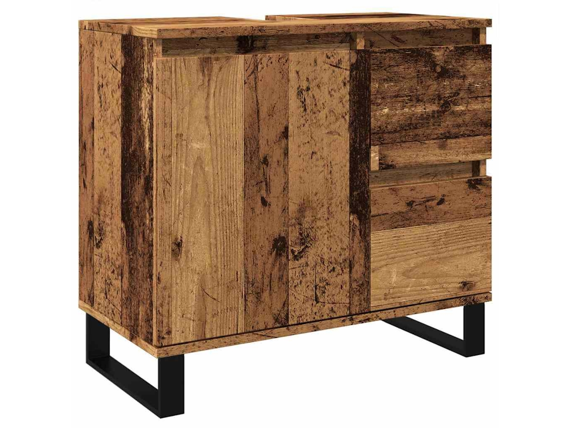 Bathroom Sink Cabinet, Bathroom Sink Cabinets Vidaxl Marrom Madeira Processada (n/a)