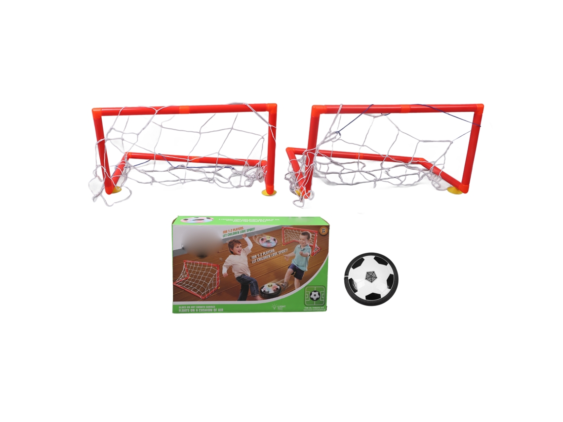 Primerox bola de Futebol Flutuante com Luz Led Brinquedo para Crianças Jogo Indoor com 2 Redes