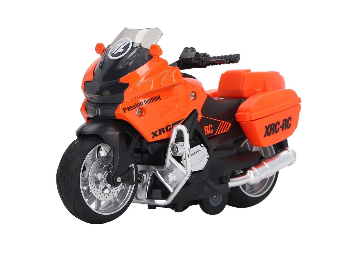 Primerox minimoto Liga 1:16 Retrocesso Luz Som Educativo Portátil Brinquedo para Crianças Laranja