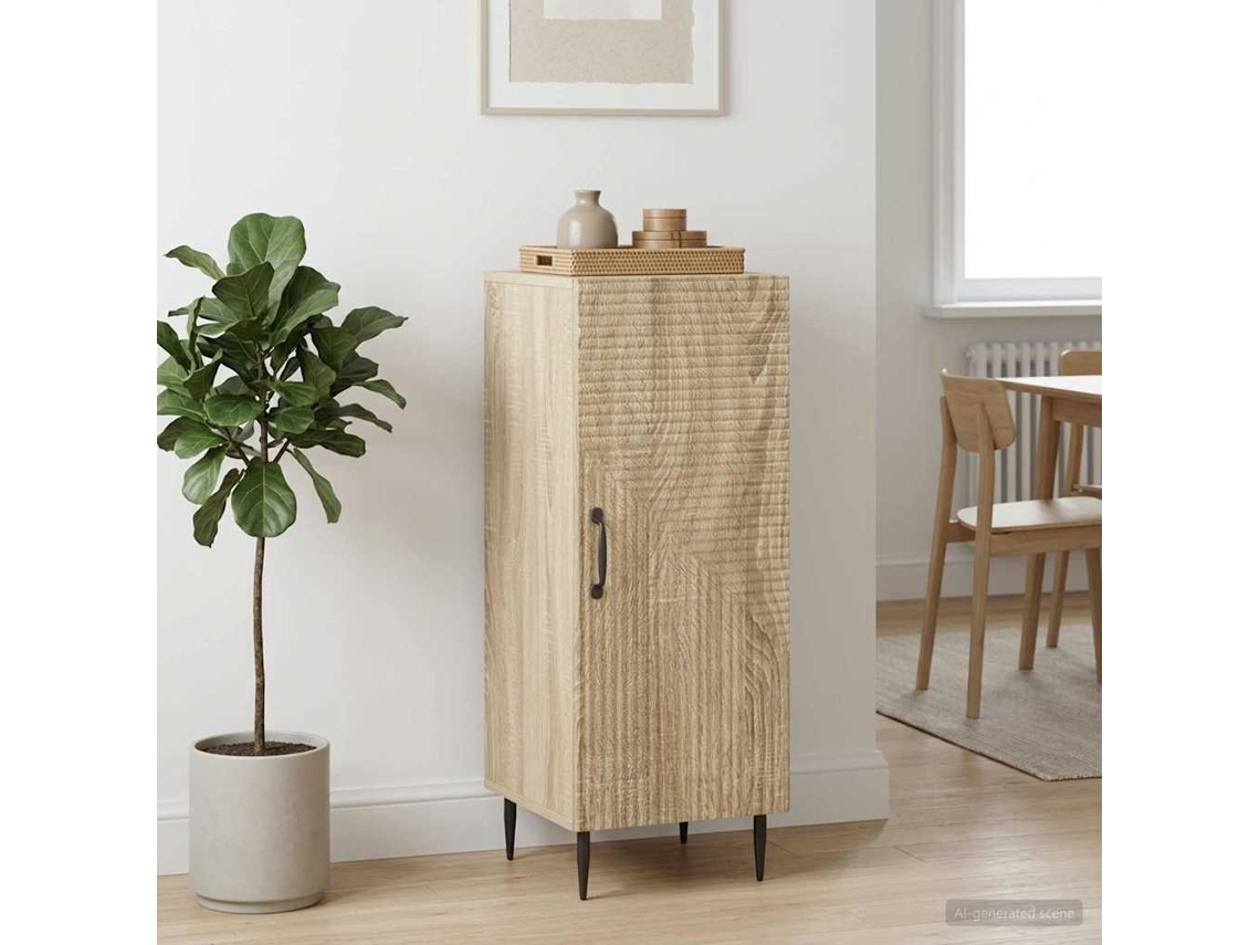 Vidaxl Buffet Carvalho Sonoma 33 X 34,5 X 89,5 Cm Derivados De Madeira
