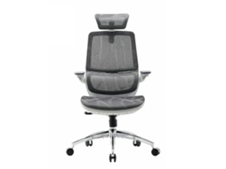 SIHOO M59AS: Cadeira ergonómica com braços 3D, encosto duplo, assento em sela de malha e certificado BIFMA/SGS (150kg).cinza