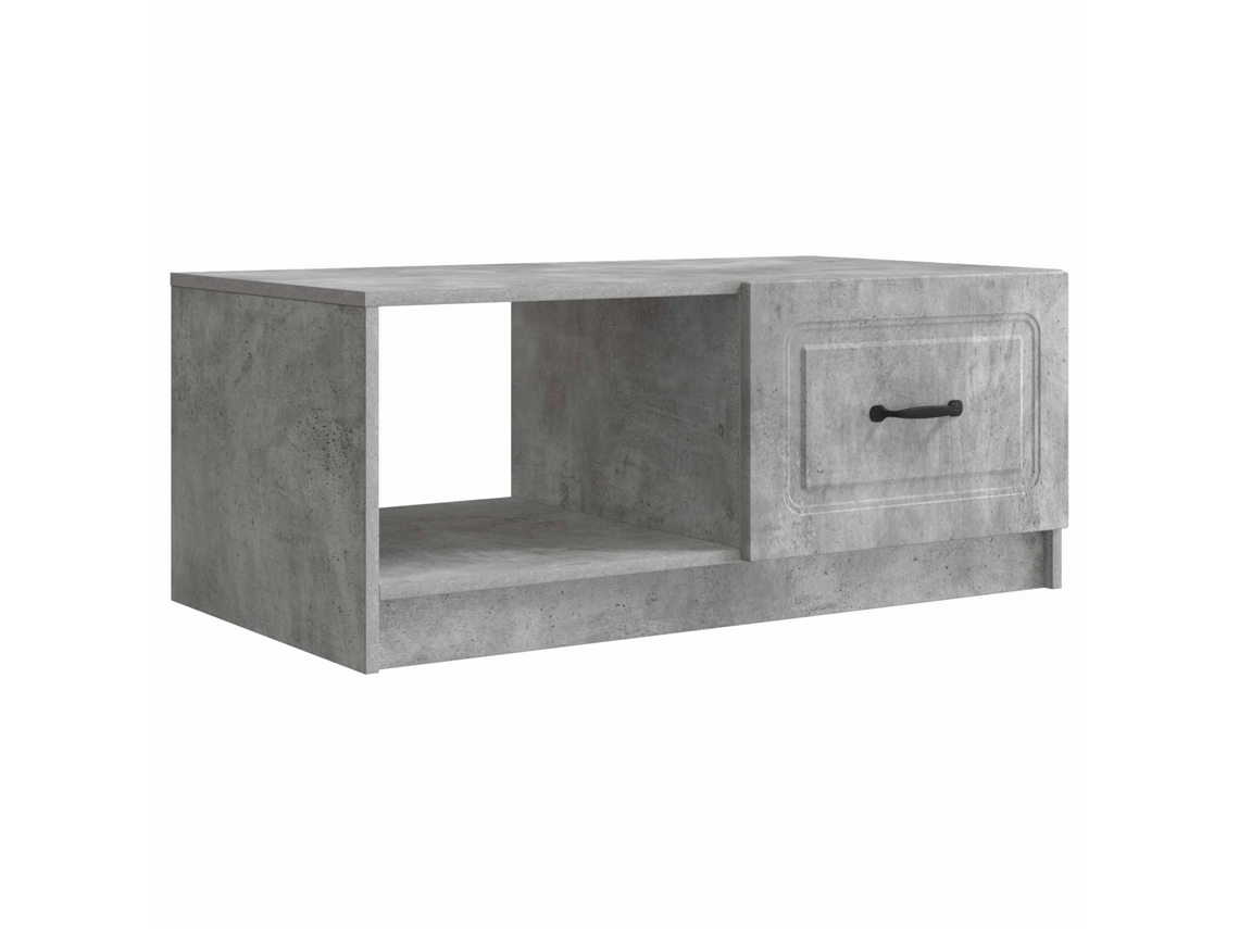 Mesa De Centro Cinzento Cimento 90 X 50 X 37 Cm