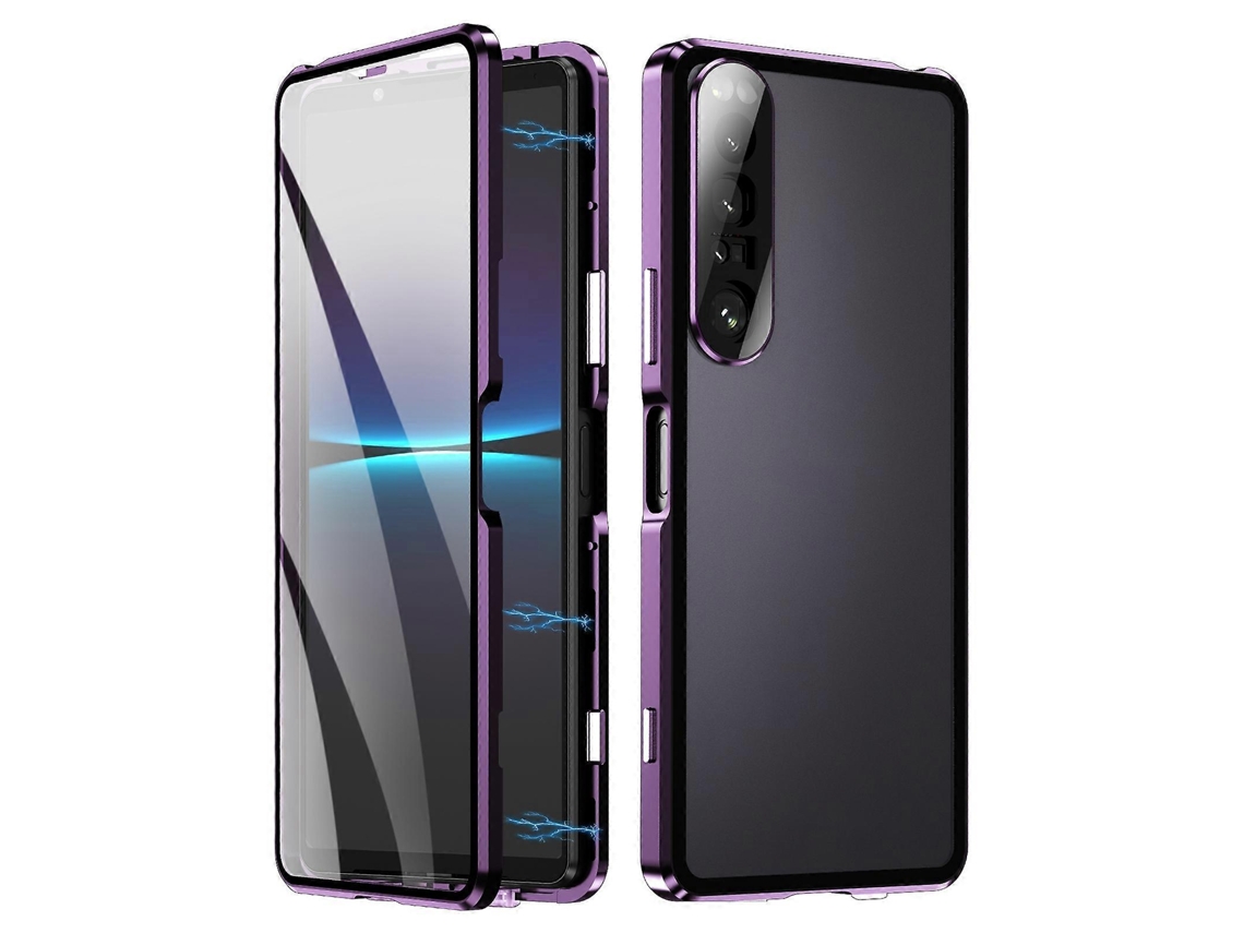 Capa De Celular Magnética De Vidro Temperado Com Metal Hd Para Sony Xperia 1 Iv