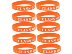Homsfou Conjunto De 20-pulseiras Silicone Laranja Para Formatura Da Turma 2025, Pulseiras De Silicone Duráveis E
