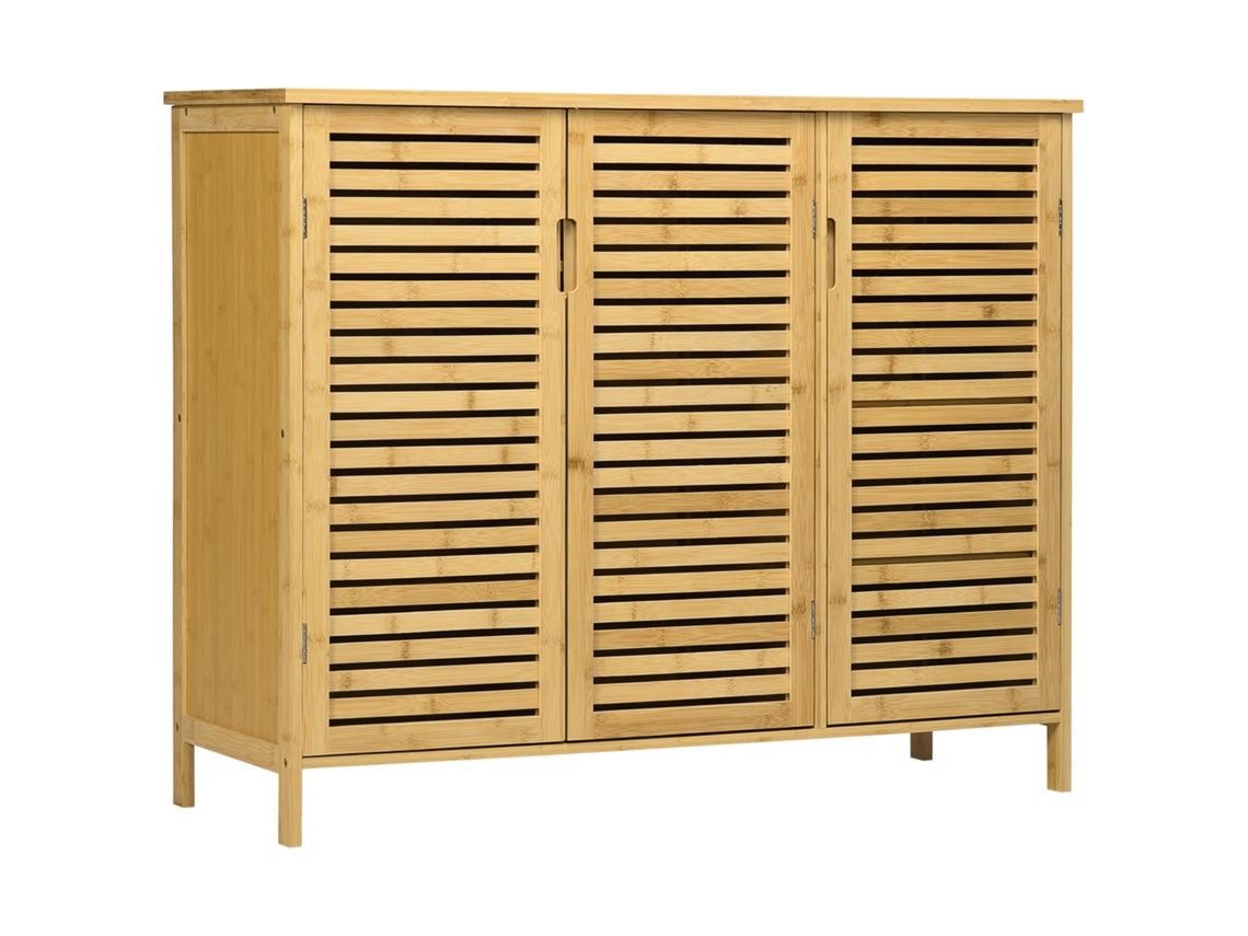 Sapateiro de Madeira com Prateleira e Caixas para Entrada 101,5x25,5x98cm S/MARCA
