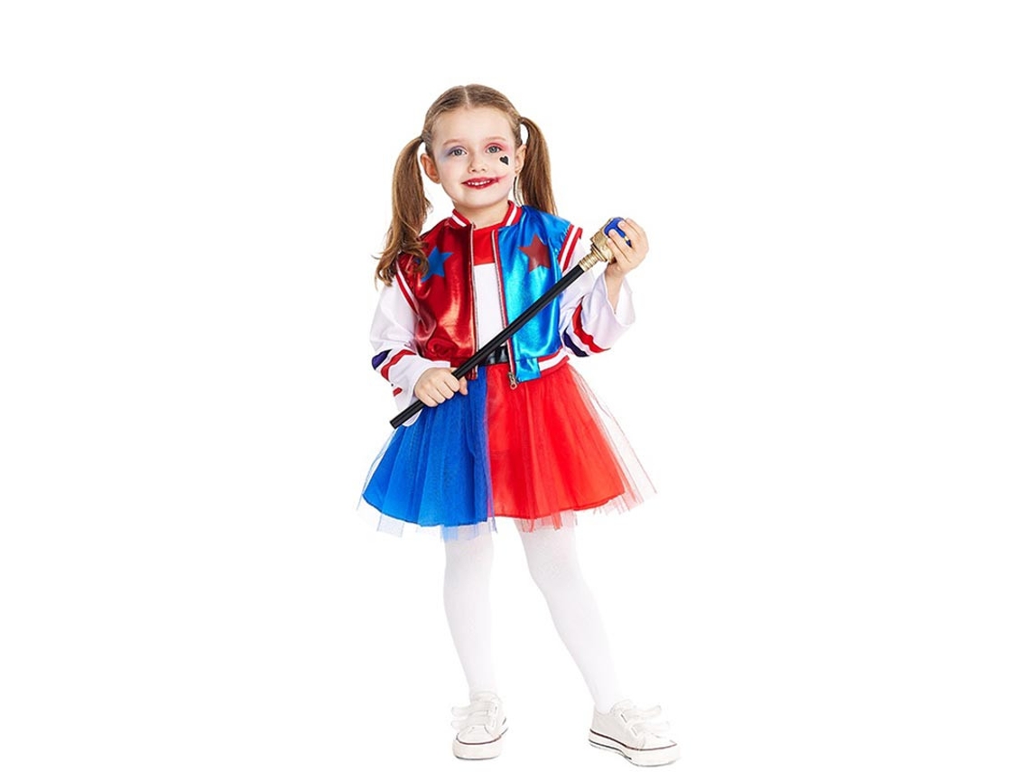 Fato de palhaço problemático com colete e tutu para bebé e menina