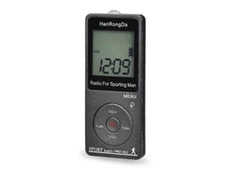 Hrd 602 Rádio Fm Am Receptor de Portátil Esportivo com Fone Ouvido Pedômetro Display L Cd Botão Bloqueio Bolso GOKOCO