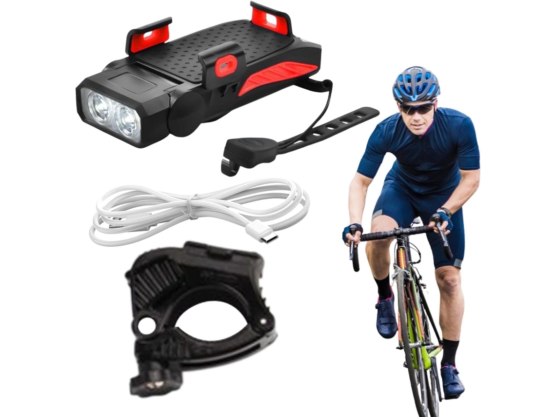 Luz De Bicicleta Com Suporte Para Celular - Ultrabrilhante Celular,