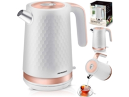 Chaleira Elétrica Berdsen Bd-705 de 1,7l em Branco e Cobre - Eficiente e Elegante