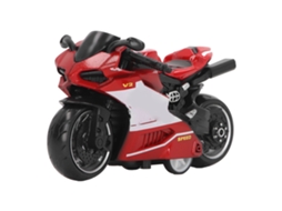 Primerox brinquedo de Moto de Recuo Modelo de Liga Alta Simulação Presente para Crianças Vermelho