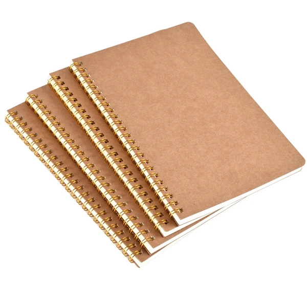 Bloco de Desenho Espiral Kraft, Bloco de Notas em Branco 3, Papel Pautado Universitário BRILVIBERA
