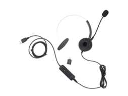 Fone De Ouvido Usb Mono Com Microfone E Adaptador Usb-c