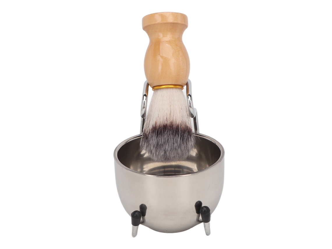 Kit De Afeitado Para Hombre 3 En 1 Con Cepillo, Portacepillo Y Taza De Jabón Para Hogar Y Salón