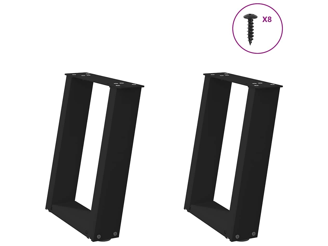 Coffee Table Leg, Coffee Table Legs Vidaxl Preto Aço (28 X (42-43) Cm)