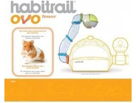 Complemento de Gaiola para Hamsters TROPIZOO Habitrail Ovo Torre Com Esconderijo (Amarelo - Plástico)