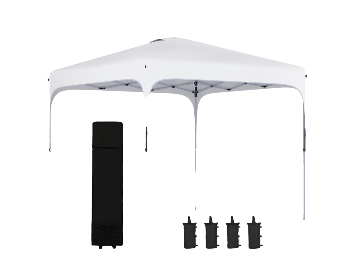 Gazebo, Design Impermeável, Proteção Uv, Branco