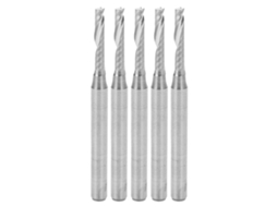 5pcs Fresa Cnc De Aço Tungstênio De Espiral Com 1 Gola 3.175x2x12x38mm