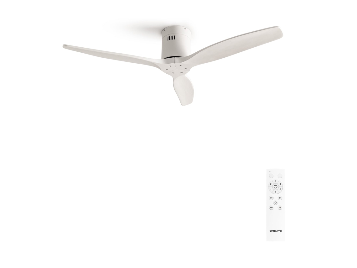 Create - Wind Calm - Ventilador De Teto Silencioso De 40 W Com Pás Técnicas Em Abs De Vários Tamanhos