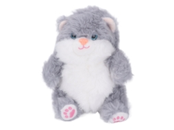 Ats brinquedo de Pelúcia Gato Adorável Amigo Incondicional Fluffy para Meninas Mulheres Cinza