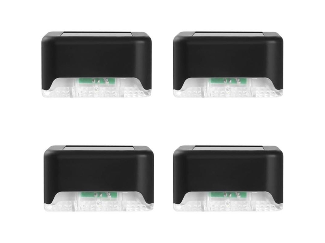 4 Luminárias Solares Led Nova Line Jardim, Escadas, Parede
