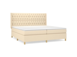 Box Spring Bed, Box Spring Beds Vidaxl Creme Tecido (200 X 200 Cm)