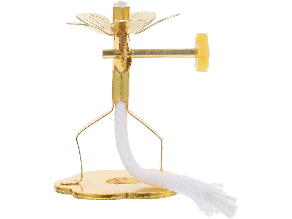 Suporte Para Lâmpada De Querosene Em Liga De Ouro Com Pavio Ajustável.
