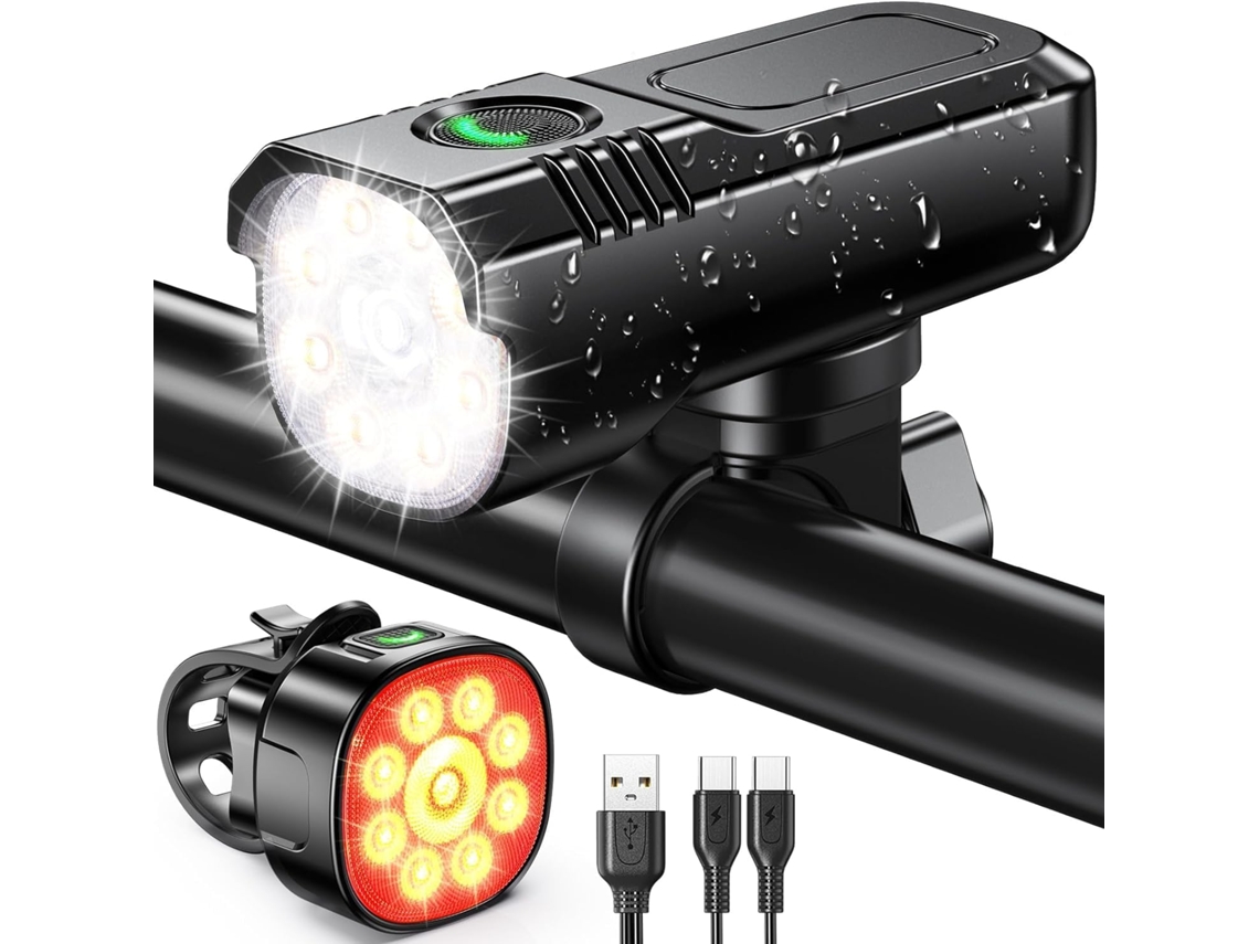 Luzes De Bicicleta Para Pedalar À Noite, Super Brilhantes Alto Lúmen
