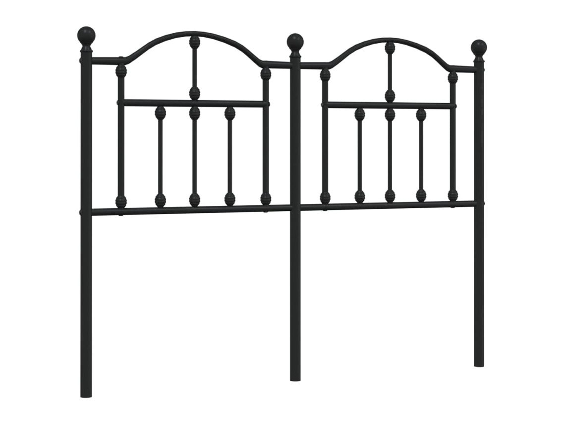 Headboard, Headboards Vidaxl Preto Aço (120 Cm)
