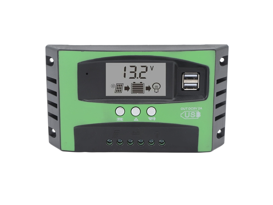 Controlador de Carregamento Solar MPPT 12V/24V 10A com USB S/MARCA