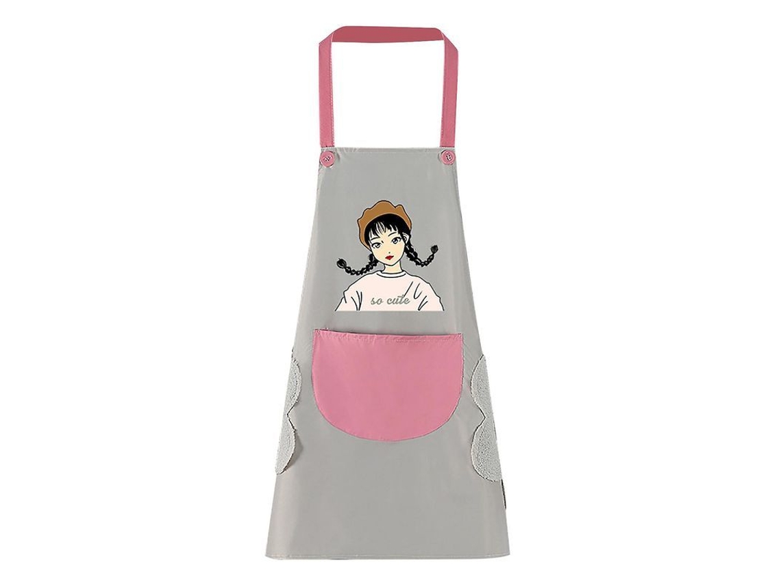 Delantal Sem Mangas De Cozinha Cartoon Bosaid De Pvc Impermeável E Antigordura Para Mulher 4
