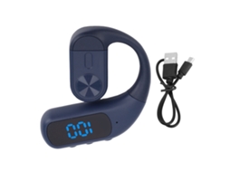 Fones de Ouvido Bluetooth, Over ear, Mono Estéreo, Azul, com Display Digital Esportivo. EOOCOO