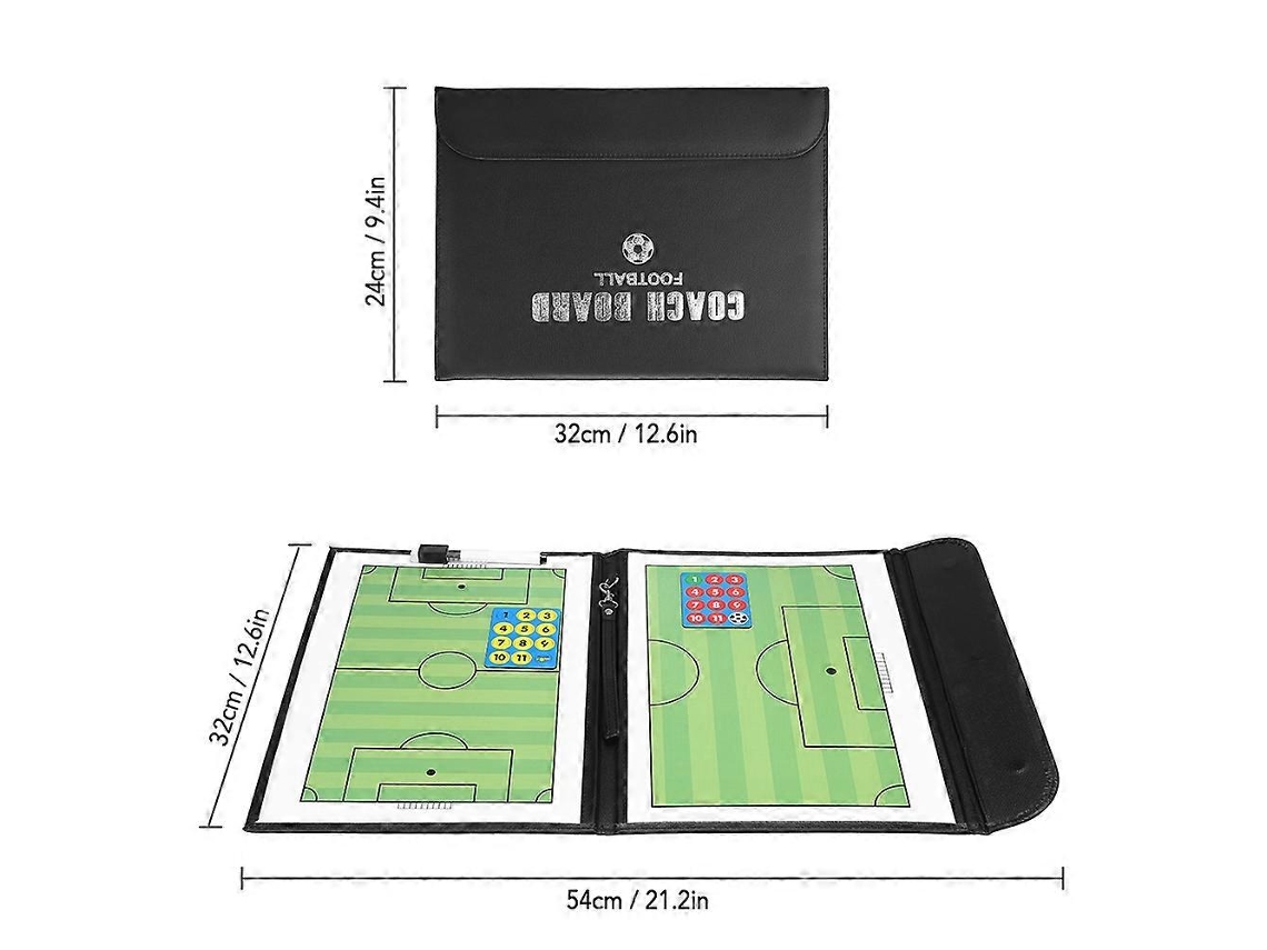 Quadro Tático Magnético Dobrável Para Futebol, Quadro Estratégico De Treinamento 2 Em 1 Com Marcadores E Caneta Olysi Shop