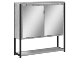 Bathroom Mirror Cabinet, Bathroom Mirror Cabinets Vidaxl Cinzeto Madeira Processada (n/a)