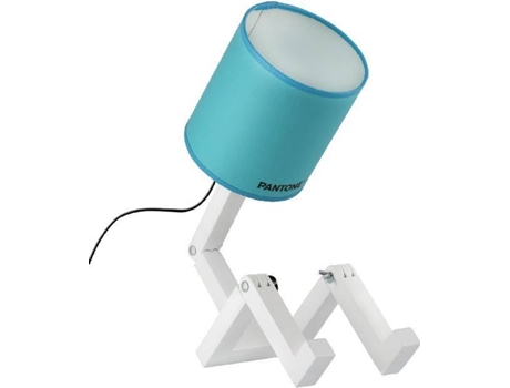 Candeeiro  HIO8681847183884 (Azul e Branco - Madeira, PVC, Metal, Tecido)