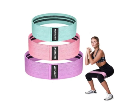 Conjunto de 3 Bandas Elásticas para Resistência Física 3 Tamanhos SYNERFIT