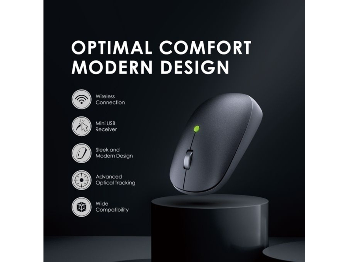 Mouse sem fio Oraimo Smartmouse F com design moderno, controle preciso | S/MARCA