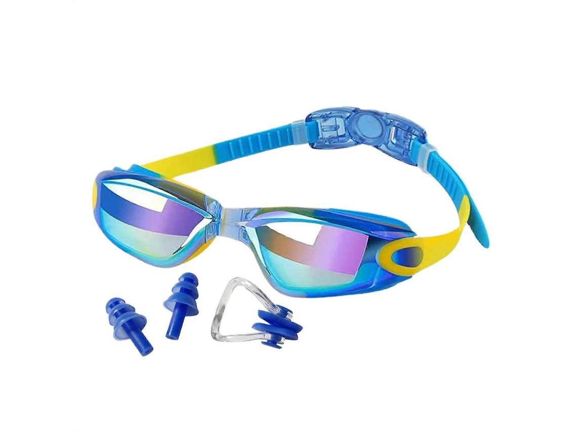 Óculos de Natação AQUAFORGE infantis, proteção UV, antiembaçante, visão nítida, azul, ajuste confortável