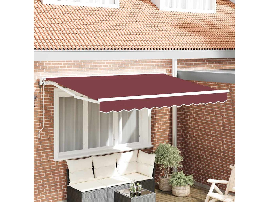 Vidaxl Estrutura De Toldo Borgonha 250 X 200 Cm