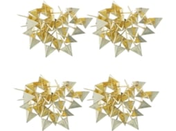 Tofficu 100 unidades de Golden Pregos para mesa com formato triangular cônico, aço e plástico, fixação