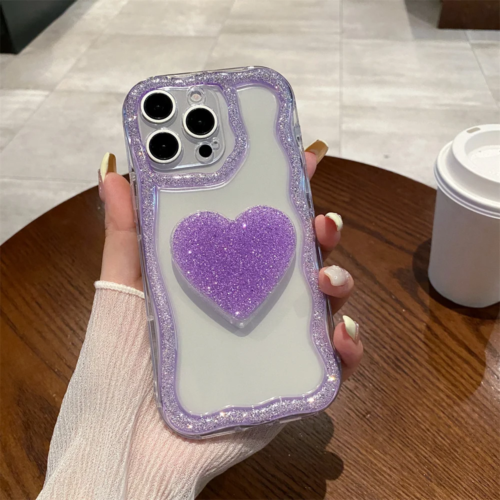 (iphone 16, Roxo) Capa Para Celular Com Suporte E Proteção Contra Impactos Para Iphone.