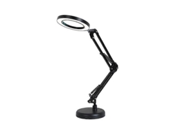 Luminária De Mesa Com Lupa 8x Para Estética, Unhas, Tatuagens E Reparos, Ideal Para Escritório E Leitura. Cor: Sem Lupa (preta).