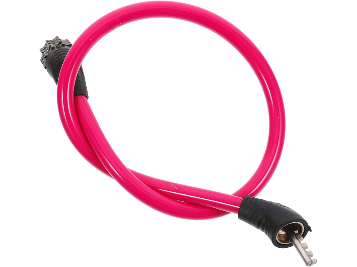 Cadeado Portátil E Seguro Para Bicicletas, Com Corrente De Aço Rosa