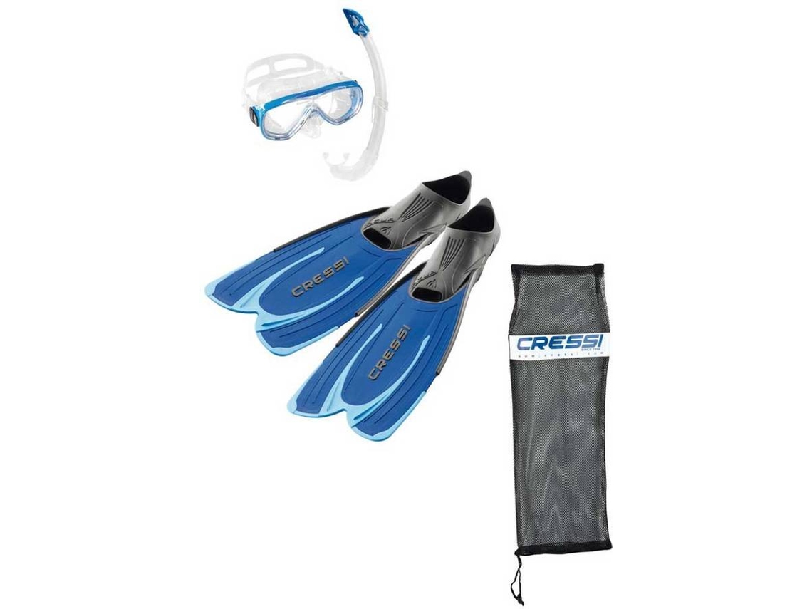 Conjunto De Máscara E Tubo de Mergulho CRESSI Agua