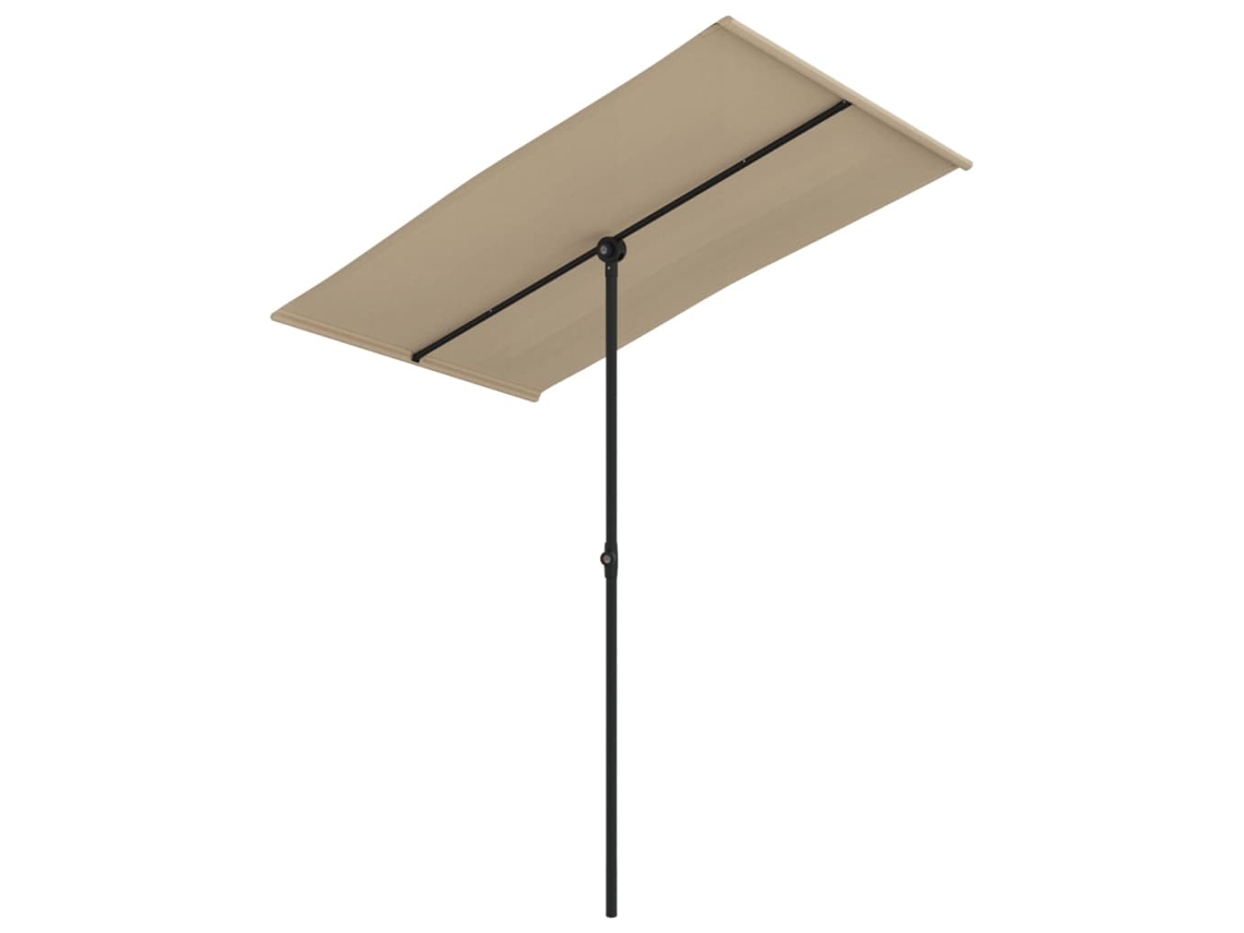 Maison Exclusive - Guarda-sol Jardim C/ Poste Alumínio 180x110cm Cinza-acastanhado