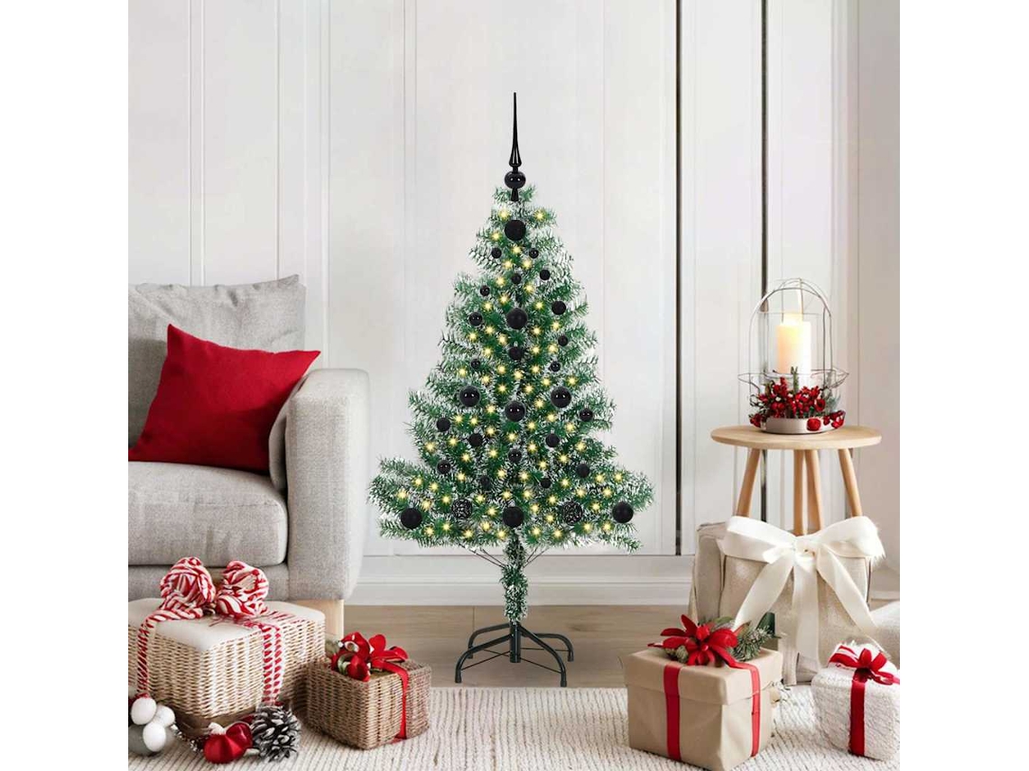 Vidaxl Árvore De Natal Artificial Coberta De Neve Com Luzes De Led