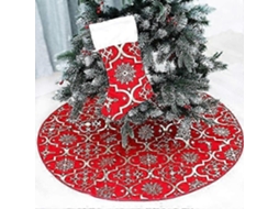 Meia Natalina Em Veludo Vermelho Com Detalhes Brancos, Para Doces E Presentes. Loja Olysi