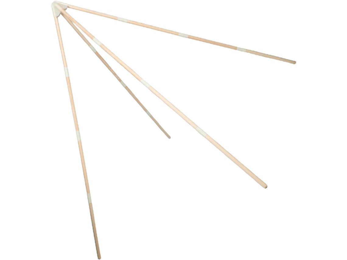 Varetas De Madeira Natural Para Tendas De Brincar, Com Reforço Triangular Estável.