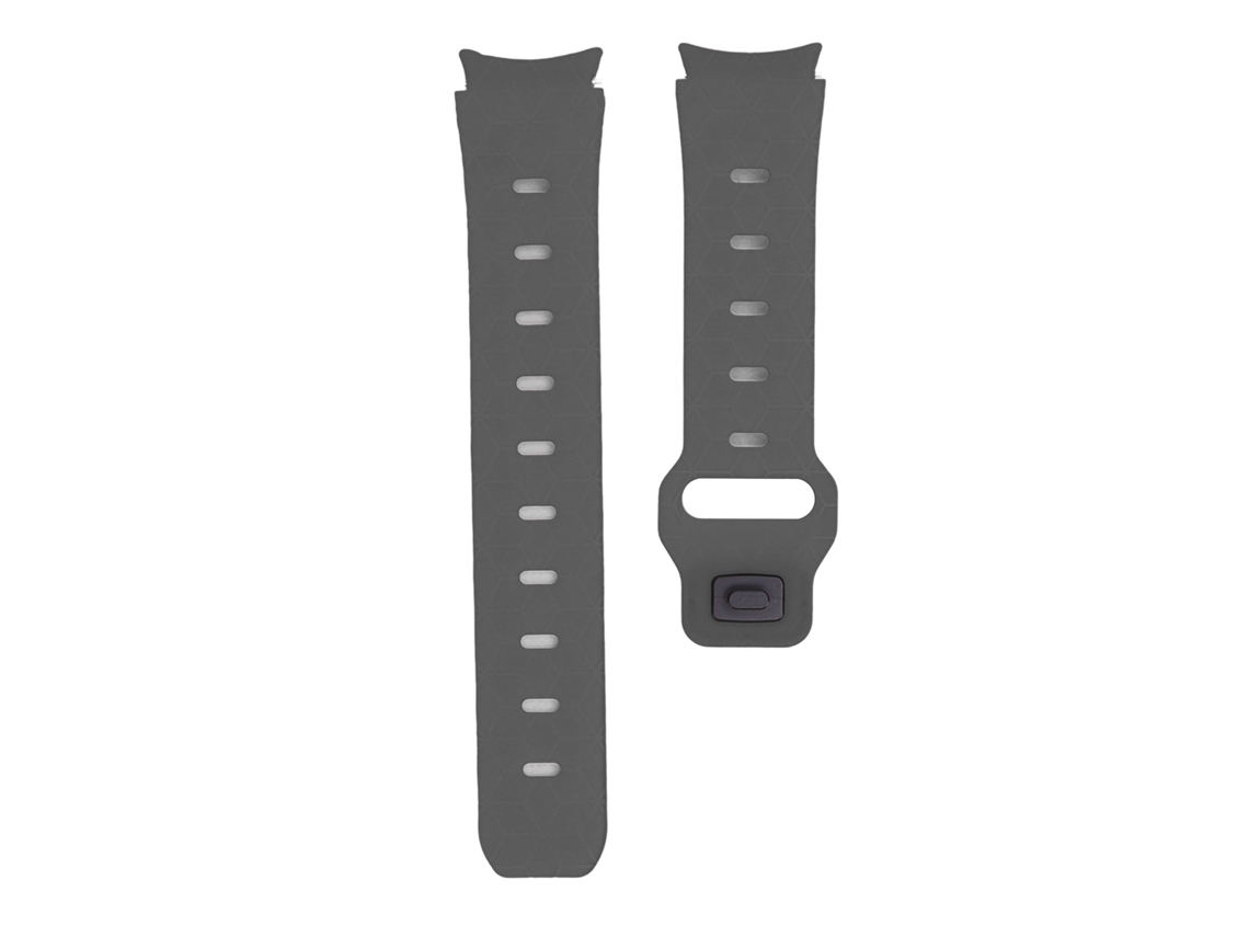 Cinto De Relógio De Silicone Textura Futebol Quick Release Bicolor Para Galaxy Watch 6 5 4 Cinza Espacial