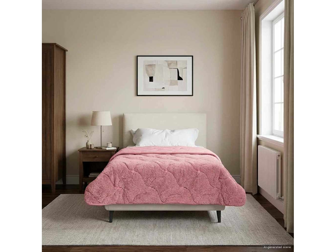 Vidaxl Edredom De Verão Simples 155 X 220 Cm Verão Rosa Respirável